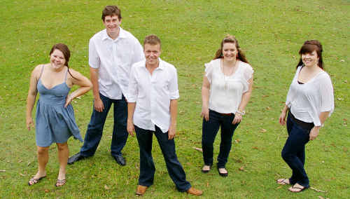 Vocal group Quadrum prepares to entertain in festive style at Carols in the Park at Maryborough on Sunday night. Vocal group Quadrum prepares to entertain in festive style at Carols in the Park at Maryborough on Sunday night.